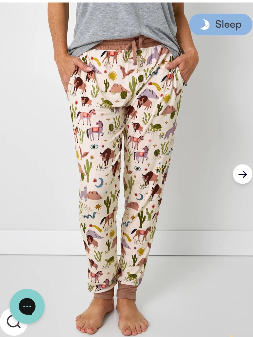 NWT Little Sleepies Wild Frontier Women's Pajama Pants size Medium
